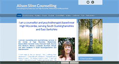 Desktop Screenshot of alisonslinncounselling.co.uk